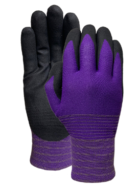 Purple nylon liner with black PUD sandy finish coating