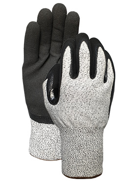 CUT 3 Black speckled Nitrile sandy(reinforcement patch) glove