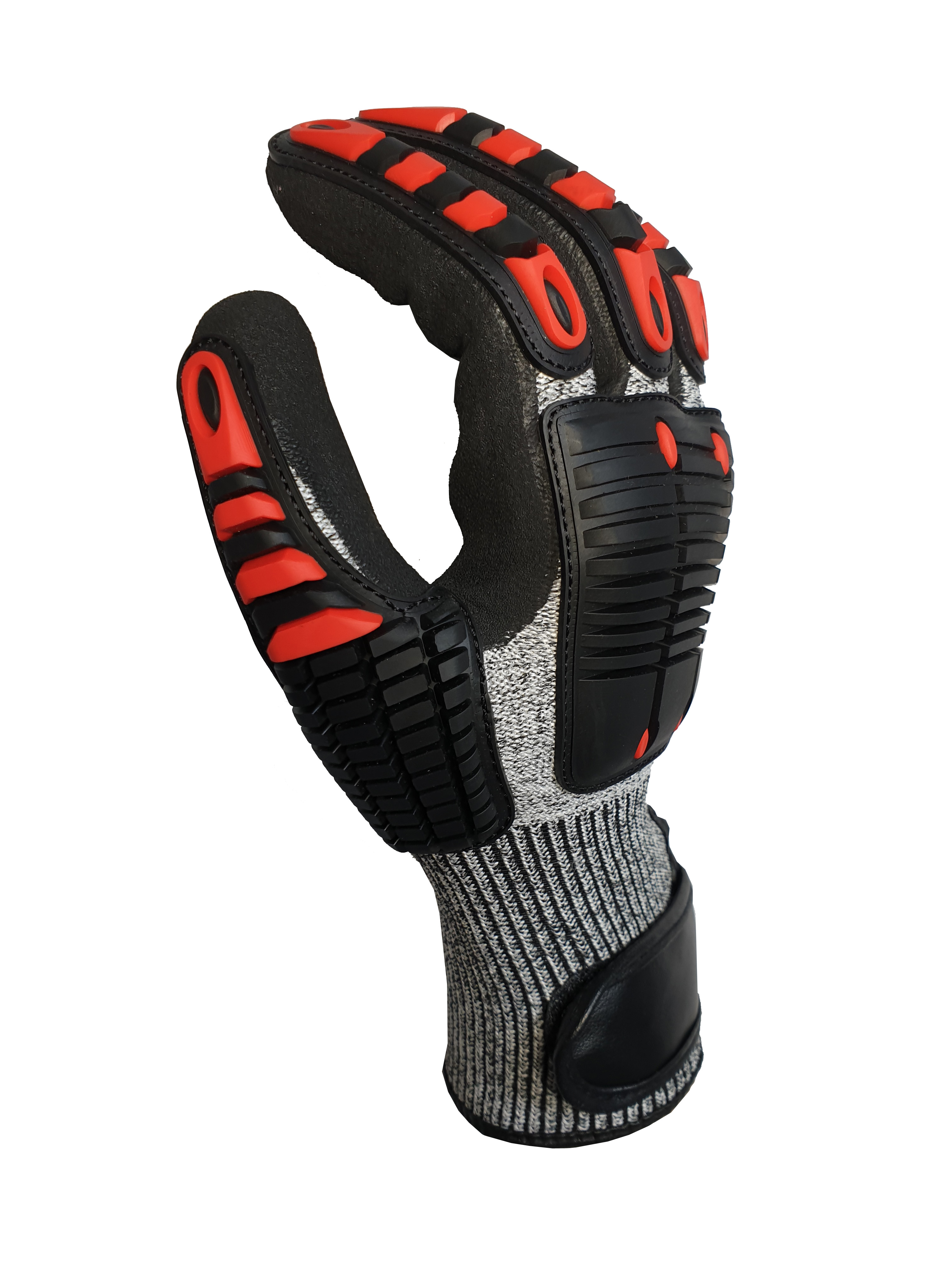 CUT 5 Black speckled Impact resistant glove