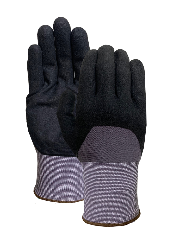 Nylon with Nitrile micro finish half coating glove