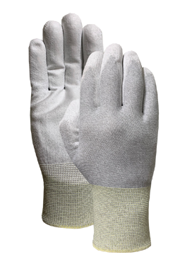 Canbon fiber liner with white PU palm coating