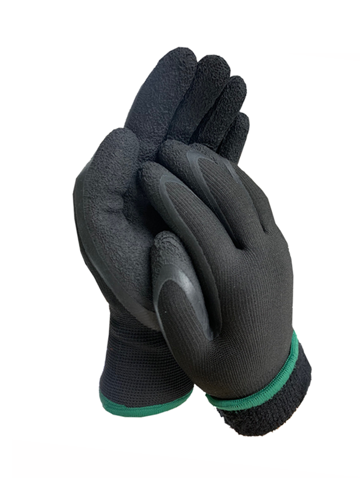 7Gauge/13Gauge double knitting with latex foam glove