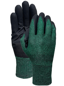 CUT3 Green liner with black nitrile foam (reinforcement patch) glove
