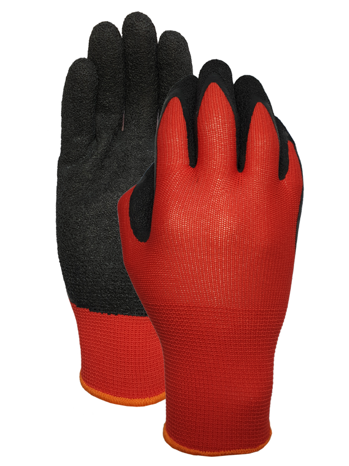 Polyester with Latex crinkled finish glove
