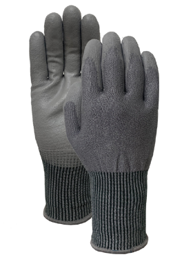 CUT 5 Gray speckled Gray PU Glove