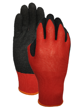 Polyester with Latex crinkled finish glove