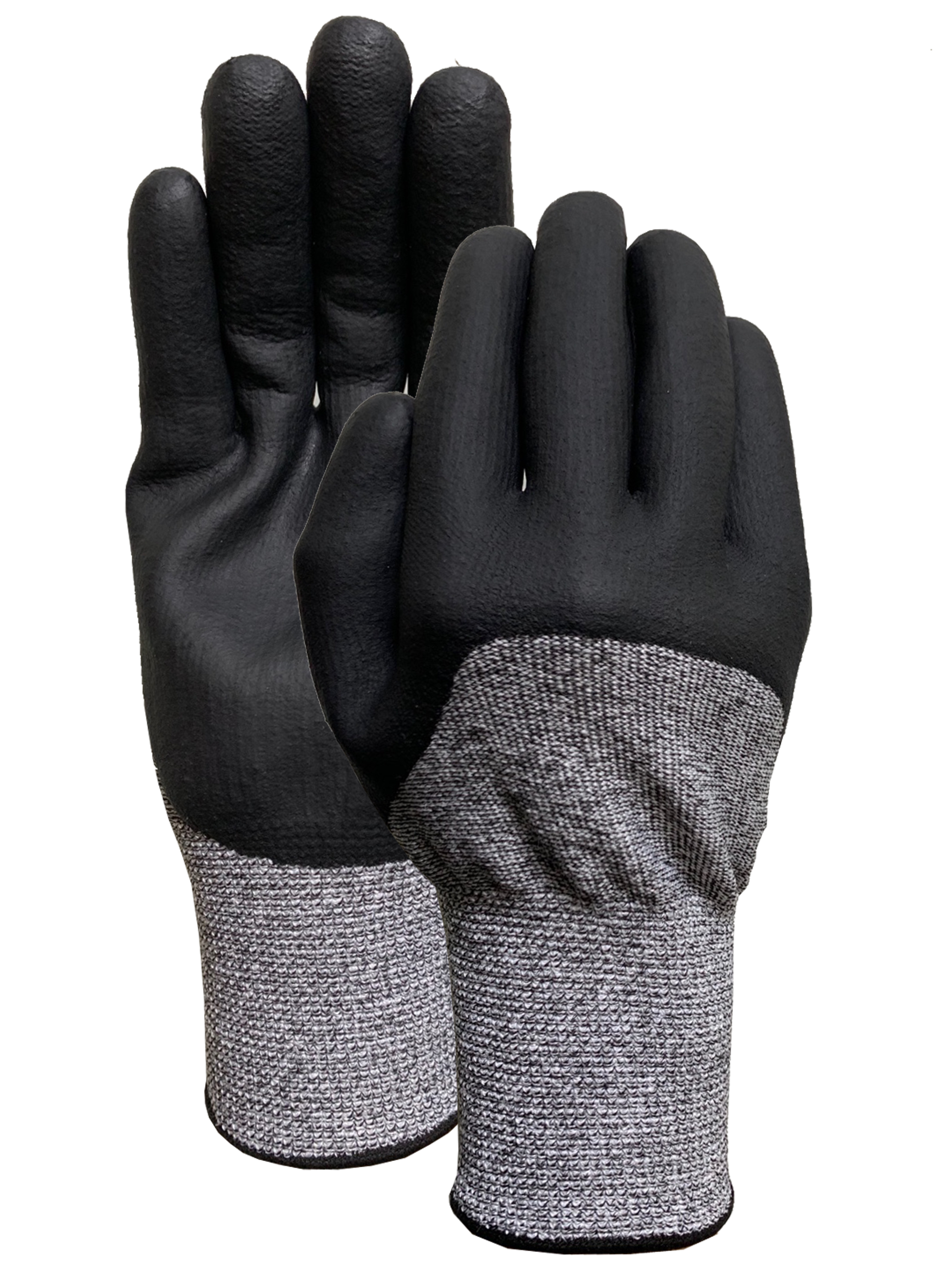 CUT5 black speckled liner with Nitrile foam half dip