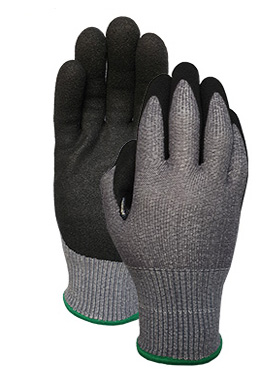 CUT 3 Double knitting with Nitrile sandy finish reinforced patch glove