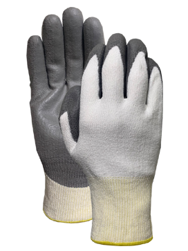 CUT 3 White HPPE liner with Gray PU coating