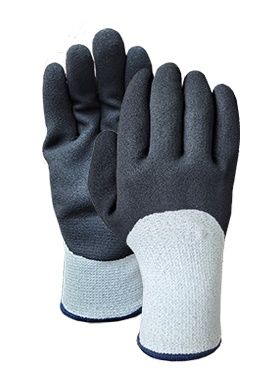 CUT 3 Gray speckled liner  with Nitrile sandy finish half-dip glove